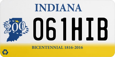 IN license plate 061HIB