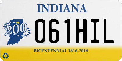 IN license plate 061HIL