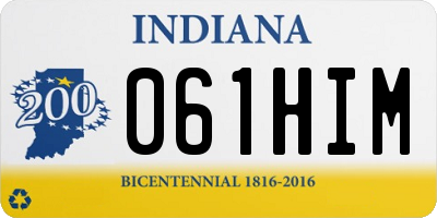 IN license plate 061HIM