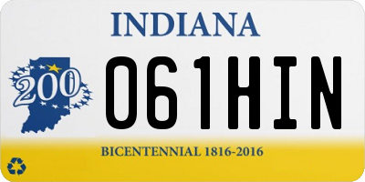 IN license plate 061HIN