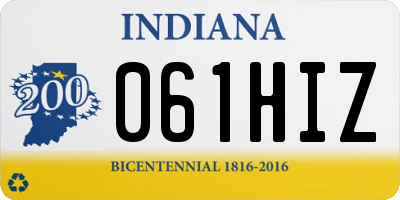 IN license plate 061HIZ