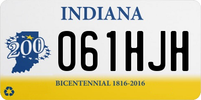 IN license plate 061HJH