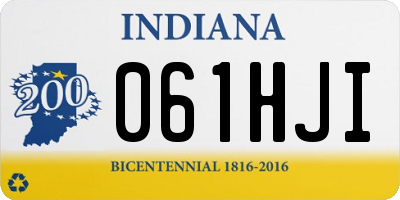 IN license plate 061HJI