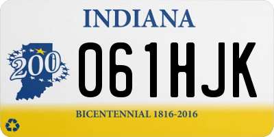 IN license plate 061HJK