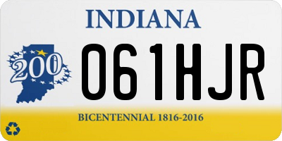 IN license plate 061HJR