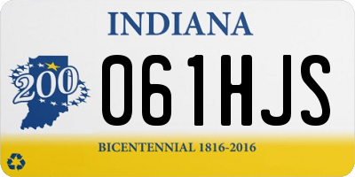 IN license plate 061HJS