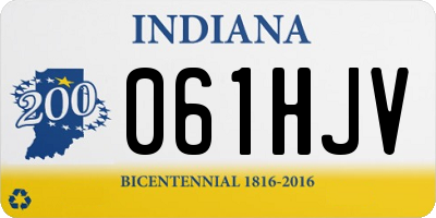 IN license plate 061HJV