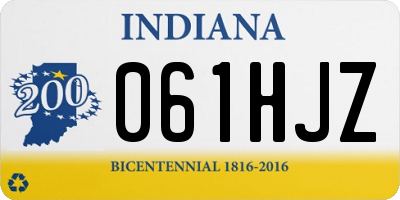 IN license plate 061HJZ