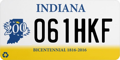 IN license plate 061HKF