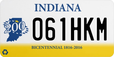 IN license plate 061HKM