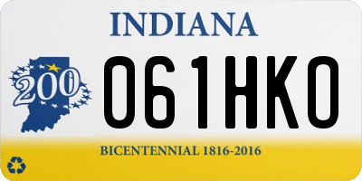 IN license plate 061HKO