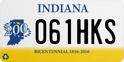 IN license plate 061HKS