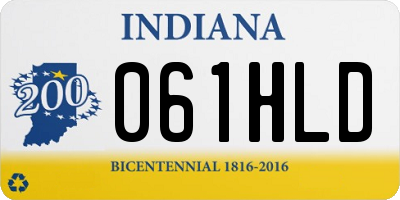 IN license plate 061HLD