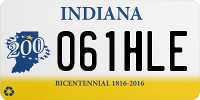 IN license plate 061HLE