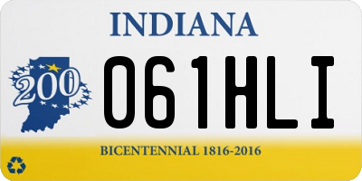 IN license plate 061HLI