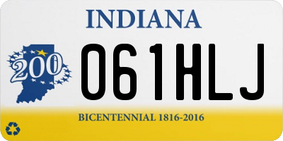 IN license plate 061HLJ