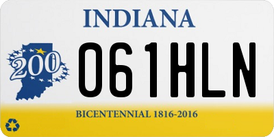 IN license plate 061HLN
