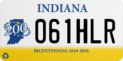 IN license plate 061HLR