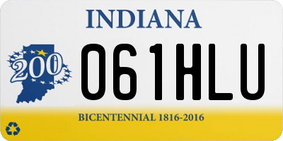IN license plate 061HLU