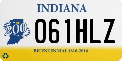 IN license plate 061HLZ