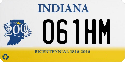 IN license plate 061HM