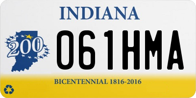 IN license plate 061HMA