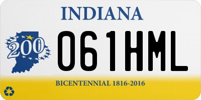 IN license plate 061HML