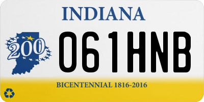 IN license plate 061HNB