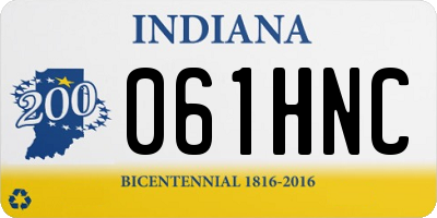 IN license plate 061HNC