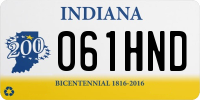 IN license plate 061HND