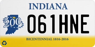 IN license plate 061HNE