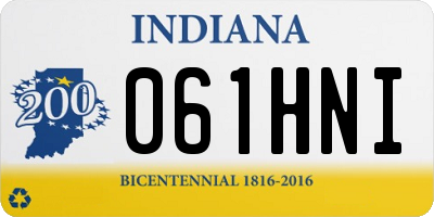 IN license plate 061HNI