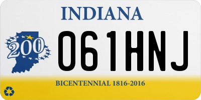 IN license plate 061HNJ