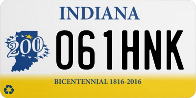 IN license plate 061HNK