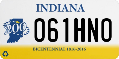 IN license plate 061HNO