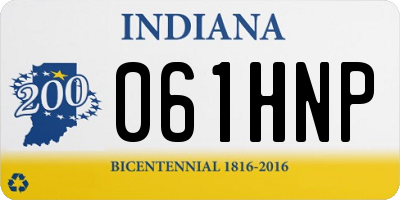 IN license plate 061HNP
