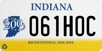 IN license plate 061HOC
