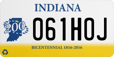 IN license plate 061HOJ