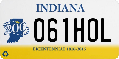 IN license plate 061HOL