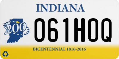 IN license plate 061HOQ