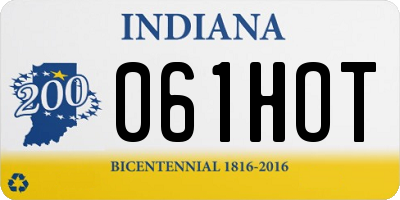 IN license plate 061HOT
