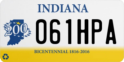 IN license plate 061HPA