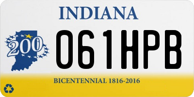 IN license plate 061HPB