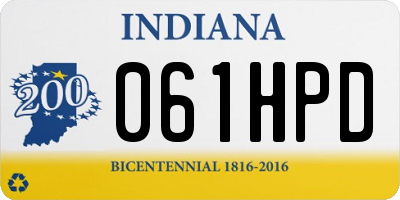 IN license plate 061HPD