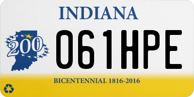 IN license plate 061HPE