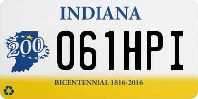 IN license plate 061HPI