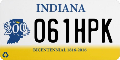 IN license plate 061HPK