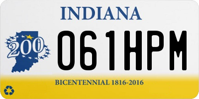 IN license plate 061HPM