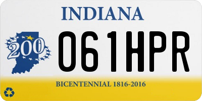 IN license plate 061HPR