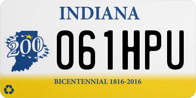 IN license plate 061HPU